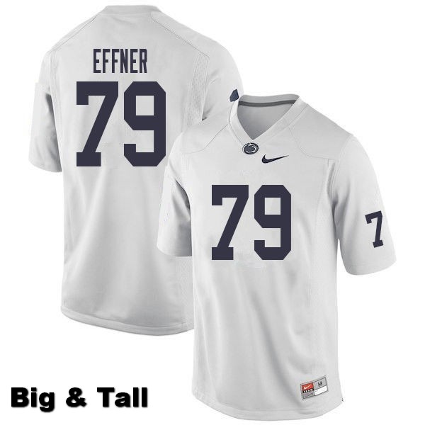 NCAA Nike Men's Penn State Nittany Lions Bryce Effner #79 College Football Authentic Big & Tall White Stitched Jersey YQJ8198VY